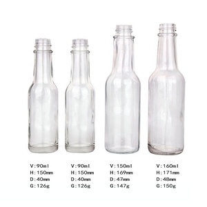 Oferta Especial: Botellas <span class=keywords><strong>de</strong></span> <span class=keywords><strong>Vidrio</strong></span> Transparente <span class=keywords><strong>de</strong></span> 3oz, 5oz, 150ml y 8oz para Salsas Picantes, Ensaladas, Tomate, Kétchup y Salsa <span class=keywords><strong>de</strong></span> Soja - Product Image 3