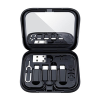 Câble de données Gamegaga X11 60W USB, kit de câbles de données, charge rapide, adaptateur de charge 4 en 1, chargeur de voyage pour téléphone, ordinateur portable