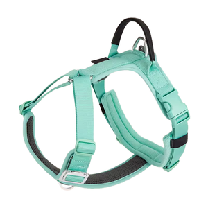 ファッショナブルで耐久性のあるデザインのノープルメッシュパッド入りドッグハーネス、ポリエステルストラップとペット用の調節可能なプラスチックバックル付き - Product Image 1