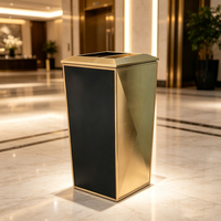 Poubelle de sol MAX pour hôtel - Poubelle de luxe moderne en acier inoxydable écologique de qualité supérieure, design élégant et durable