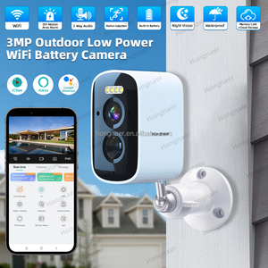 Hognaer 3MPモーション検出スマートHDワイヤレス監視IPカメラICSee屋外WiFiセキュリティCCTV低電力バッテリーカメラ - Product Image 2