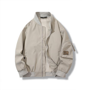 CCG5173 - Veste unie pour homme, veste grande taille pour adolescent, veste homme pour le printemps, l'automne et l'hiver, tissu en toile, décontractée - Product Image 1