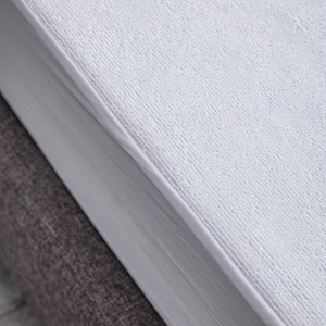Ropa de cama de rizo hipoalergénica, protector de colchón doble impermeable lavable para dormir sin ruido - Product Image 3