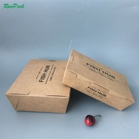 Papier pliant biodégradable personnalisé boîtes à hot-dog frites gaufrage laminé mat UV emballage rigide écologique