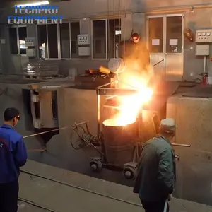 Horno de fundición de hierro en lingotes de fábrica Máquina de horno eléctrico de fusión de metal de cobre de aluminio de chatarra de acero