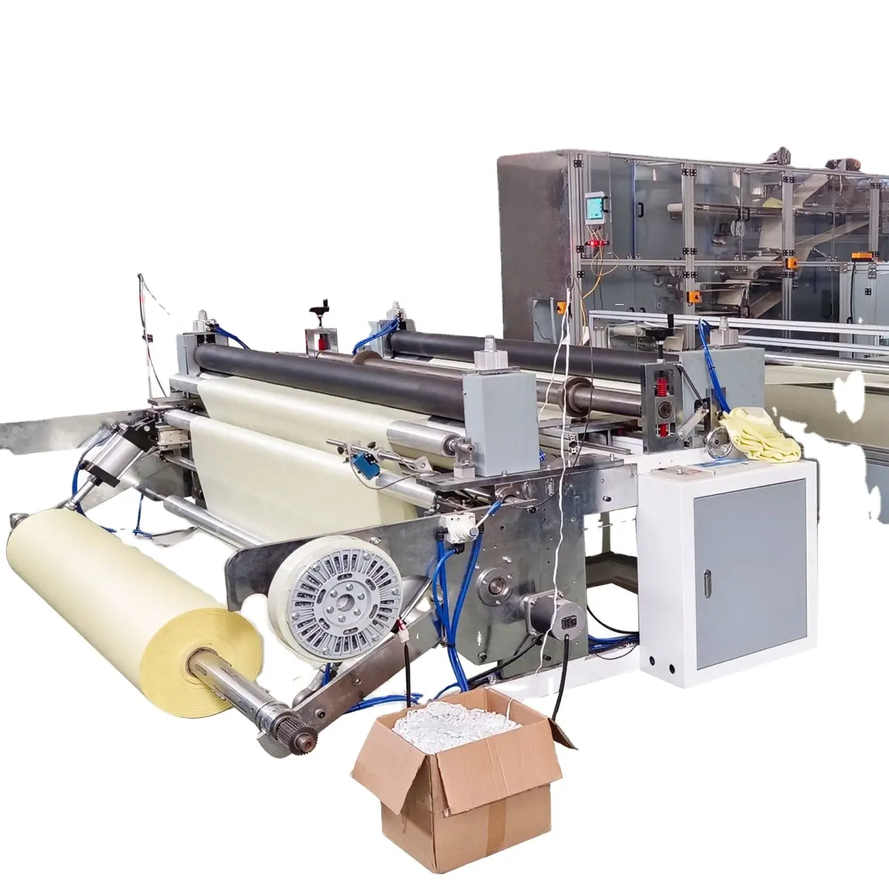 Tatoo Bed Cover Making Machine Automatic Nonwoven massage bed sheet Making Machine with face puncture cover machine
