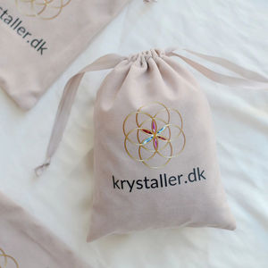 Small Custom Logo <b>Gift</b> Drawstring <b>Bag</b> for <b>Wedding</b> Recyclable Jewelry Pouches Packaging INFFY POUCH01 - Product Image 1