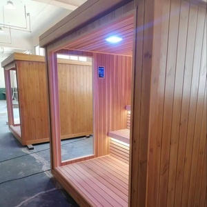 Sauna disponible Venta al por mayor al aire libre <span class=keywords><strong>4</strong></span> personas Sauna de vapor tradicional Salas Sauna Cabina - Product Image 4