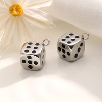 Подвески-кубики из нержавеющей стали P439 с позолотой 18K, не тускнеющие, в стиле хип-хоп, для изготовления ювелирных изделий, ожерелий, серег, аксессуаров