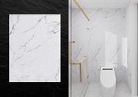 Panneau mural SPC imperméable anti-moisissure 4 mm avec revêtement UV, installation par clic, pour salon, hôtel, chambre à coucher, intérieur