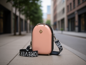 Borsa Ovale Rigida da Donna con Tracolla per Uso Quotidiano, Stile Moderno, Materiale EVA, Capacità 1-1.9L, Chiusura con Zip - Product Image 2