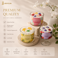 Collection de bougies parfumées pour desserts OEM ODM, bougie artisanale en verre avec parfum personnalisé, bougie cadeau à étiquette privée