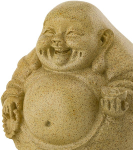 Mini <strong>Happy</strong> Buddha Laughing Statue Hand Painted Essence of Joy Big <strong>Belly</strong> Buddha in Sandstone Finish - 3.25Inch Collectible - Product Image 6
