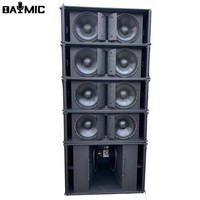 Conjunto Combinado Premium de Alta Resistencia en Madera Negra 4+2 con 4 Unidades de Rango Completo Dobles de 10 Pulgadas y 2 Subwoofers Activos Lineales Individuales de 18 Pulgadas