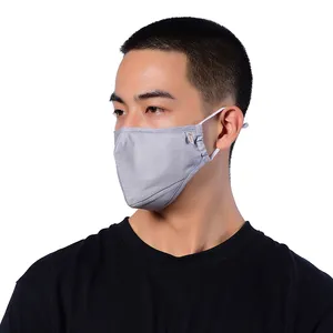 <span class=keywords><strong>Mascarilla</strong></span> facial <span class=keywords><strong>FFP2</strong></span> reutilizable de algodón de cuatro capas negra con certificación CE al por mayor, respiración protectora y no médica - Product Image 2