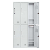 Casier en acier robuste et verrouillable à porte simple, idéal pour les bureaux gouvernementaux, les gymnases, les hôtels, les vestiaires du personnel, design contemporain