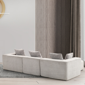 Ensemble de canapés de salon, canapés compressibles, canapé combiné beige, canapé en forme de L pour salon - Product Image 6