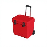 Glacière à roulettes carrée verticale de style américain, capacité 18L/24L/38L, portable, pour camping et pique-nique, maintien des aliments au frais 24-48h