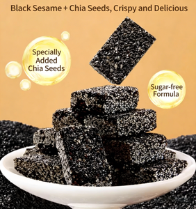 Huanglaowu - Dulces Crujientes y Nutritivos, Snacks Saludables Sin Azúcar, Barra de Semillas de Chía y Sésamo Negro, Galleta de Sésamo - Product Image 2