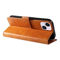 Casing HP Lipat Kulit PU untuk iPhone 14 - Penutup Berdiri dengan 3 Slot Kartu, Penutup Magnetik & Cangkang Anti Benturan
