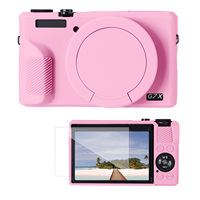 Casing Pelindung Silikon Kamera K&F Concept Anti Gores, Anti Benturan, Anti Selip, Lembut, Warna Hitam/Pink/Beige/Ungu untuk Canon G7X III