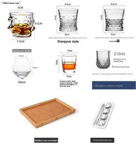 Juego <span class=keywords><strong>de</strong></span> Vasos <span class=keywords><strong>de</strong></span> Whisky con Grabado en Relieve, Estilo Moderno, Patrón Geométrico, para Bar/KTV, Uso Doméstico, Vasos para Licores, Jarras <span class=keywords><strong>de</strong></span> Cerveza, China - Product Image 2