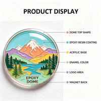 Aimant de réfrigérateur en résine époxy cristalline de forme personnalisée, logo OEM personnalisé, souvenir en acrylique, cadeau de voyage, décoration, vente en gros, usine