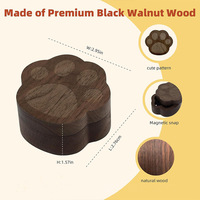 Urna Conmemorativa de Madera Hecha a Mano para Cenizas de Mascotas con Tapa, Recuerdo Personalizable con Huella de Pata para Gatos y Perros