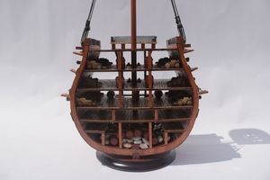 เรือรบโบราณ GIA NHIEN HMS VICTORY ANCHOR (ครึ่งเสาธง) แบบจำลองกายวิภาคศาสตร์เรือรบ งานฝีมือไม้ทาสีด้วยมือ สำหรับตกแต่งผนังบ้าน - Product Image 4