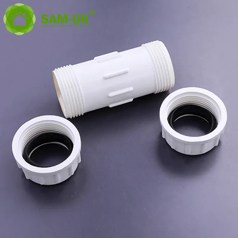 Sam UK Großhandel anpassbare Din Standard Qualität Rohre Sanitär Kunststoff weiß PVC-Rohr Lieferanten Armaturen Adapter