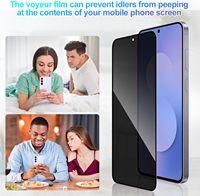 Protection d'écran en verre trempé AIKICE anti-espion 9H 0,33 mm incassable, confidentialité totale, couverture intégrale 2.5D pour S25 FE