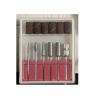 Perceuse à ongles électrique portable d'usine OEM avec 6 embouts de ponçage, machine à polir les ongles 2000 mAh, éliminateur de callosités, usage personnel et pour animaux de compagnie