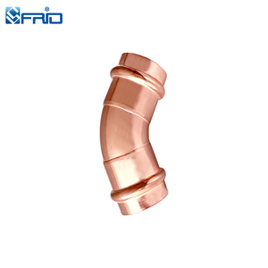 ข้อต่อท่อทองแดงคุณภาพสูง ข้อต่อทองแดงงอ 45 องศา สำหรับท่อประปาและท่อแอร์ - Product Image 3