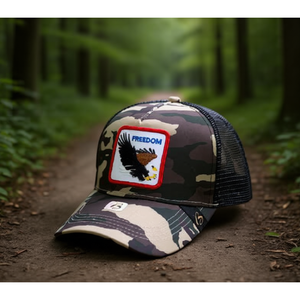 Gorra Trucker con Bordado de Águila de la Libertad, Malla de Camuflaje, Ajustable, Unisex, Casual, de 6 Paneles - Product Image 2