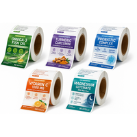 Étiquette autocollante en rouleau pour compléments alimentaires ECO, pour extraits naturels et produits botaniques