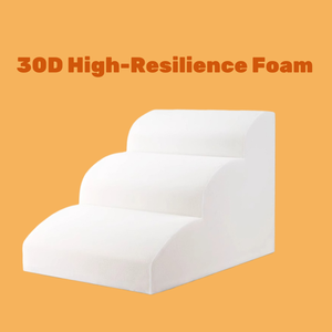 Rampa para Perros Pequeños, Curva, Duradera, Lavable, de Espuma Gris, para Interiores, Cama Alta para Mascotas, Escalera de Espuma para Perros, Escalera para Perros para Cama - Product Image 2