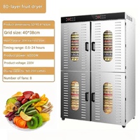 80 TRAYS Commerciële Voedseldroger voor Fruit en Groente, Industriële Dehydrator, Vleesdroogoven