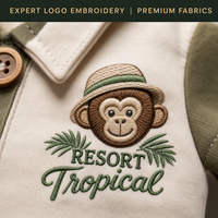 Peluche singe tropical de vacances, personnalisable avec logo, haute qualité, OEM/ODM, usine de peluches de marque
