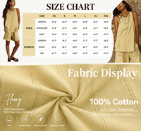 Ensemble short et débardeur 2 pièces pour femme 100 % coton, décontracté, coupe oversize, avec coutures contrastées, idéal pour l'été, personnalisable OEM