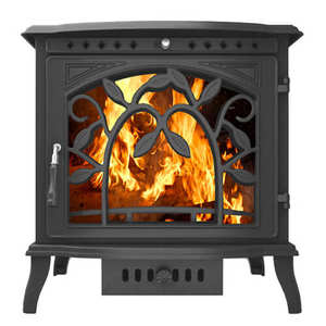 <span class=keywords><strong>Poêle</strong></span> <span class=keywords><strong>à</strong></span> <span class=keywords><strong>bois</strong></span> de style français. Vue sur le feu de trois côtés. Cheminée en fonte. - Product Image 1