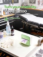 Imprimante d'étiquettes thermiques portable FT206 Mini DIY pour salon de tatouage, prend en charge le papier de 15 à 57 mm, fabricant d'autocollants USB sans encre pour téléphone et PC