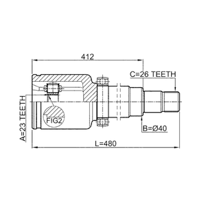 Joint de systèmes de transmission automatique <span class=keywords><strong>Cv</strong></span> Axle <span class=keywords><strong>C</strong></span>.V Joint intérieur pour Focus 2111-CB320ATRH - Product Image 3