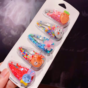 Tracy & <span class=keywords><strong>herry</strong></span> 5ชิ้น/เซ็ตหลากสีทรายดูดโปร่งใสเด็กหญิงผลไม้เลื่อมแวว BB คลิปของขวัญ - Product Image 4