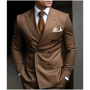 WULFUL Men's Slim Fit 3 Piece Suit, One Button Solid Blazer Business Party Jacket Vest Pants Set