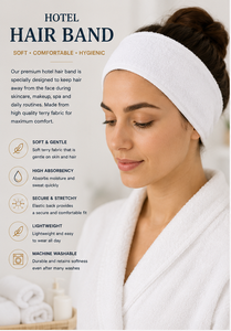 Commercial Spa Facial <b>Headband</b> Wholesale Adjustable Velcro <b>Elastic</b> Terry Cotton Hair Band Bulk For Skincare Beauty - Product Image 6