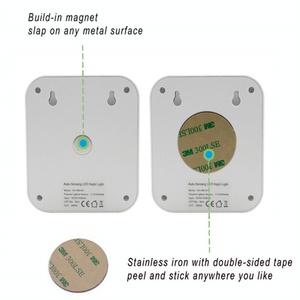 Lampe à détecteur de mouvement rechargeable 4 LED, lumière de nuit à détecteur de mouvement LED pour la maison, alimentation USB ou piles sèches - Product Image 6