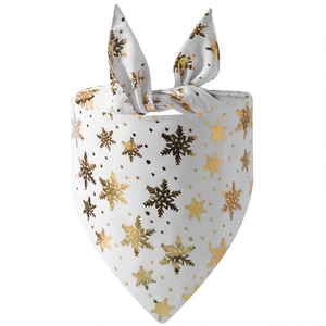 Hot Bán Giáng Sinh Pet Bandana Sang Trọng Vàng Lá Bông Tuyết Mô Hình Tam Giác Khăn Cho Chó Và Mèo Kỳ Nghỉ Lễ hội Phụ Kiện - Product Image 4