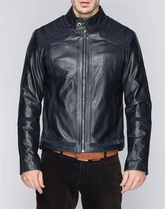 Nappa suave cuero genuino Vintage Racer chaqueta hombres cremallera logotipo personalizado patrón decoración largo invierno primavera temporada XL acabado - Product Image 1