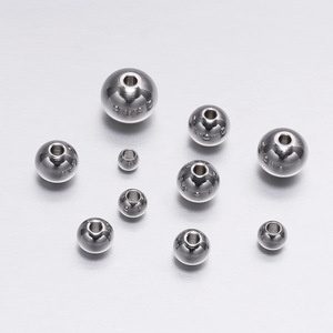 Cuentas Perforadas de Acero Inoxidable de 3 mm y 8 mm, Material para Abalorios en Forma de Perla, Accesorios de Joyería DIY al por Mayor - Product Image 3