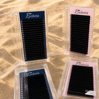 Plateaux de cils en soie volume effet cachemire mat foncé, plateaux de cils individuels classiques en velours, extensions de cils en gros sous marque privée